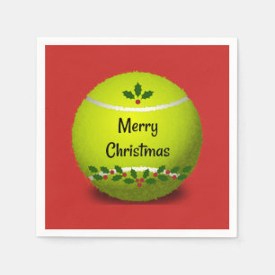 Serviettes En Papier Design de Noël de Tennis