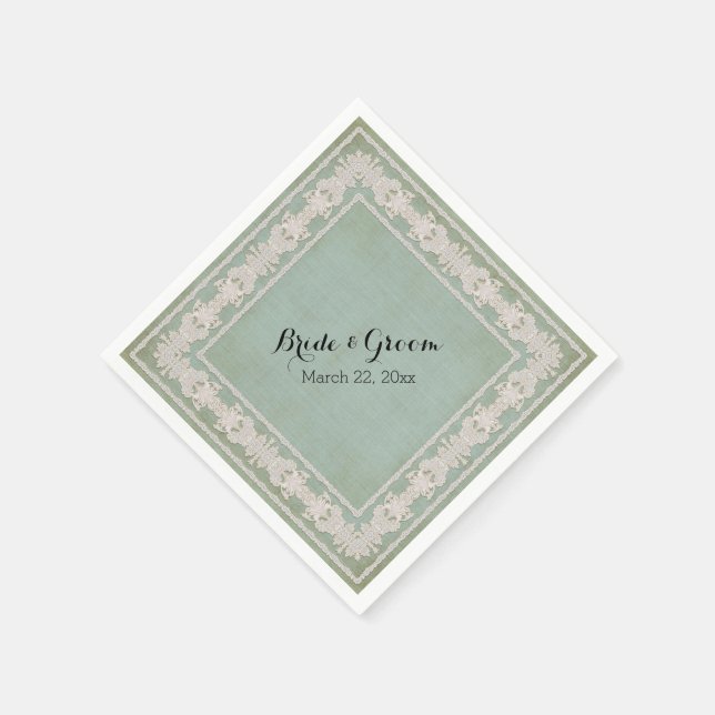 Serviettes En Papier Dessert Réception Serviettes Dentelle rustique Vie (Coin)