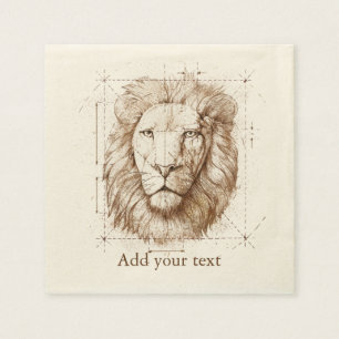 Serviettes En Papier Dessin Lion