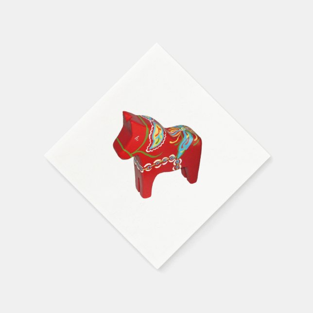 Serviettes en papier diagonal Chunky Dala Horse (Coin)