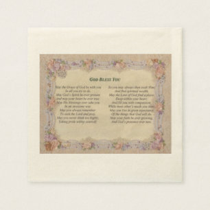 Serviettes En Papier Dieu vous bénisse Napkins