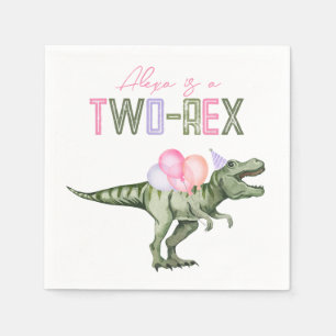 Serviettes en papier dinosaure à deux rapports pou