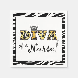 Serviettes En Papier "DIVA d'une infirmière ! "