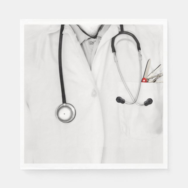Serviettes En Papier Docteur de troisième cycle de l'école Médicale (Devant)