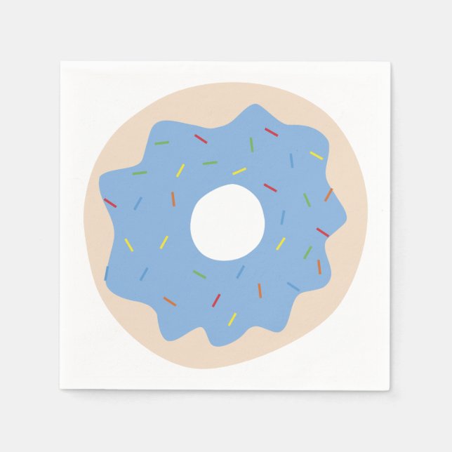 Serviettes En Papier Donut adorable (bleu) (Devant)