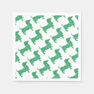 Serviettes En Papier Doxie en Shamrock