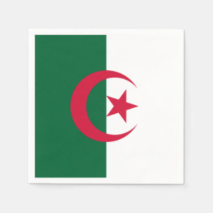 Serviettes En Papier Drapeau algérien patriotique