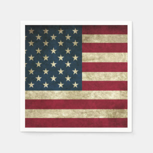 Serviettes En Papier Drapeau américain Grunge