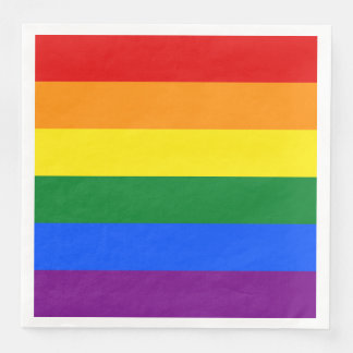 Serviettes En Papier Drapeau arc-en-ciel