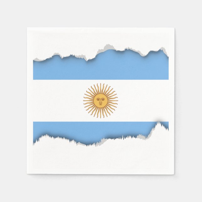 Serviettes En Papier Drapeau argentin traditionnel (Devant)