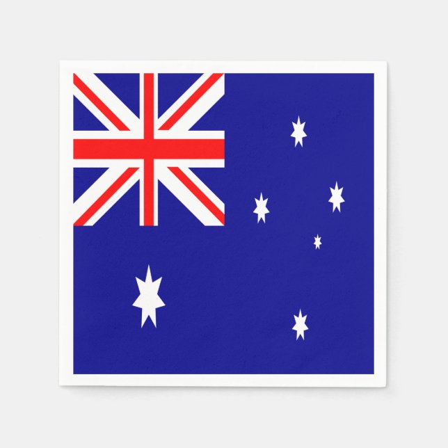 Serviettes En Papier Drapeau Australie (Devant)