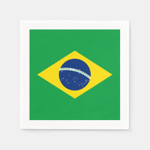 Serviettes En Papier Drapeau : Brasil