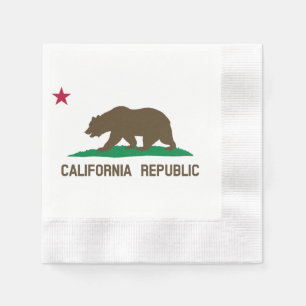 Serviettes En Papier Drapeau de Californie