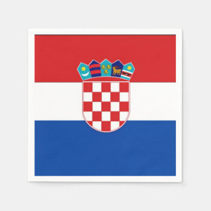 Serviettes En Papier Drapeau de la Croatie