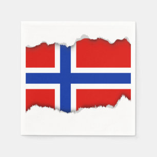 Serviettes En Papier Drapeau de la Norvège