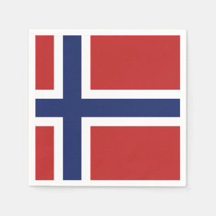Serviettes En Papier Drapeau de la Norvège