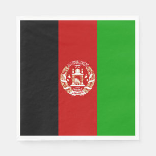 Serviettes En Papier Drapeau de l'Afghanistan patriotique