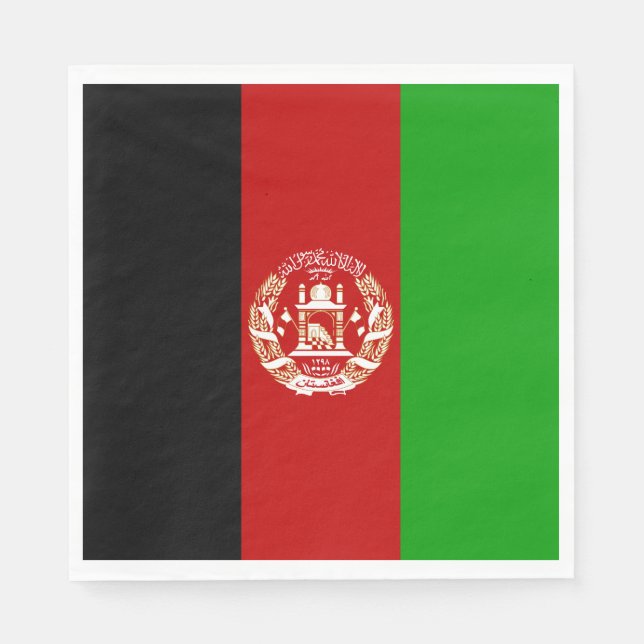 Serviettes En Papier Drapeau de l'Afghanistan patriotique (Devant)