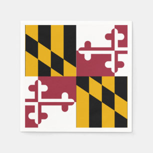 Serviettes En Papier Drapeau de l'État du Maryland
