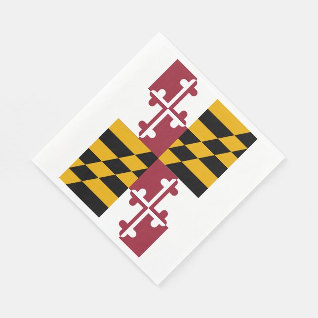 Serviettes En Papier Drapeau de l'État du Maryland (Coin)