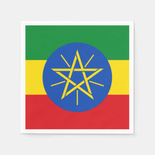 Serviettes En Papier Drapeau de l'Ethiopie