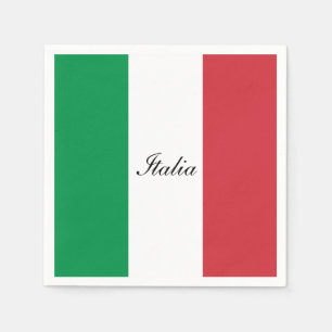 Serviettes En Papier Drapeau de l'Italie