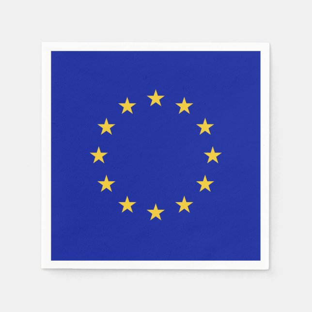 Serviettes En Papier Drapeau de l'Union européenne (Devant)