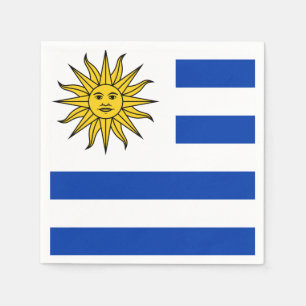 Serviettes En Papier drapeau de l'Uruguay