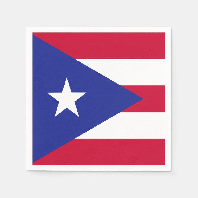 Serviettes En Papier Drapeau de Porto Rico (Devant)