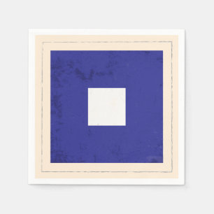 Serviettes En Papier Drapeau de signal nautique de la lettre "P"