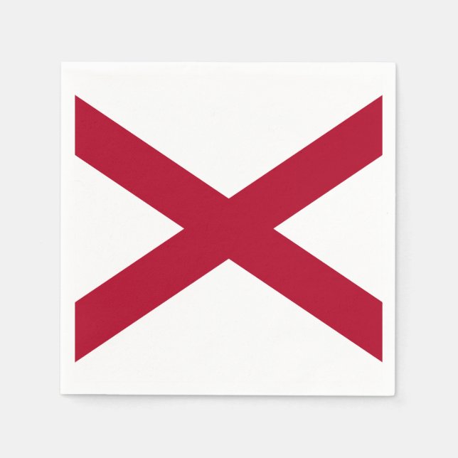 Serviettes En Papier Drapeau d'État de l'Alabama (Devant)