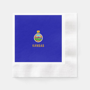 Serviettes En Papier Drapeau d'État du Kansas