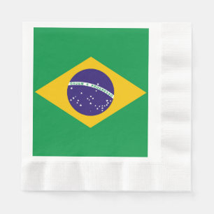 Serviettes En Papier Drapeau du Brésil Bandeira do Brasil