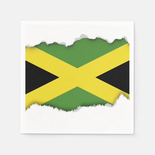 Serviettes En Papier Drapeau jamaïcain (Devant)