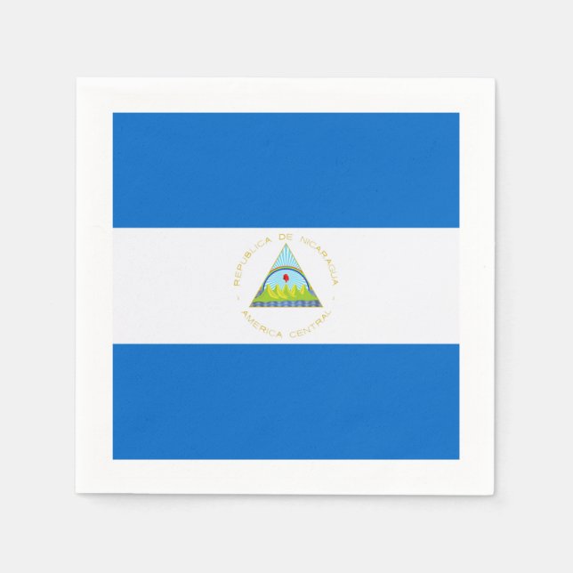 Serviettes En Papier Drapeau : Nicaragua (Devant)
