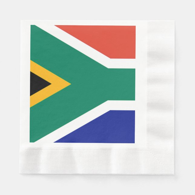 Serviettes En Papier Drapeau Patriotique Afrique du Sud Bokke (Devant)