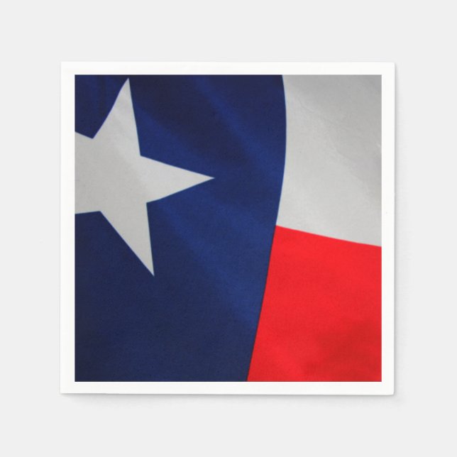 Serviettes En Papier Drapeau Texas Cocktail Napkins (Devant)