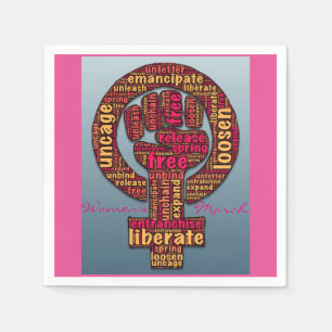 Serviettes En Papier droits des femmes 2017 levée d'un poing