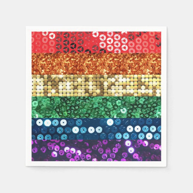 serviettes en papier du drapeau de la fierté (Devant)