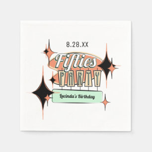 Serviettes en papier du milieu des années cinquant