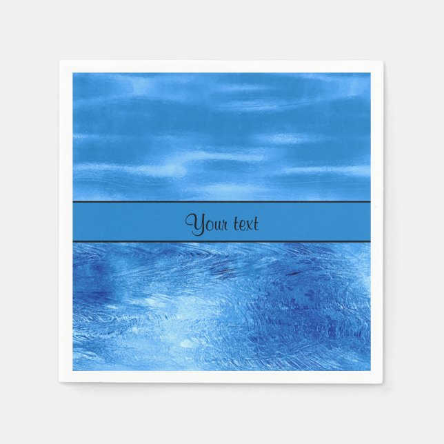 Serviettes En Papier Eaux bleues (Devant)