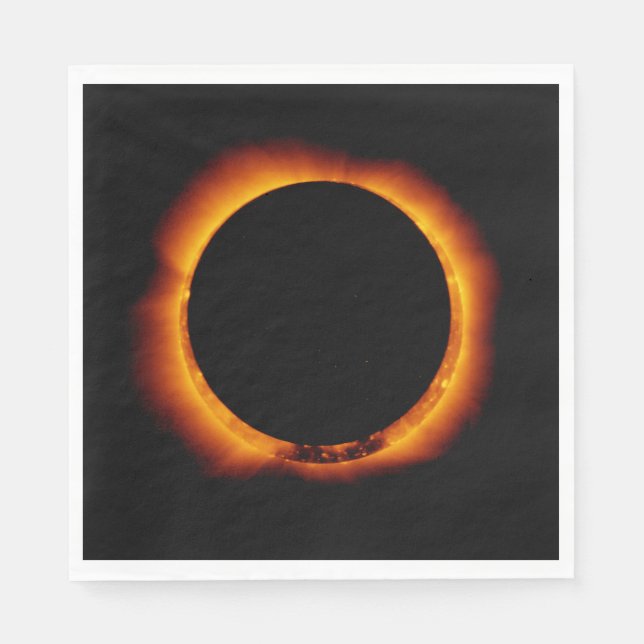 Serviettes En Papier Éclipse solaire quasi totale (Devant)