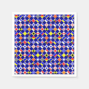 Serviettes En Papier Effet 3D À damiers Motif de carreaux de drapeau na