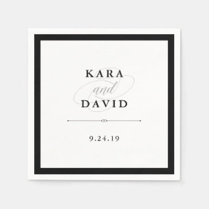 Serviettes En Papier Élégant Mariage Couture