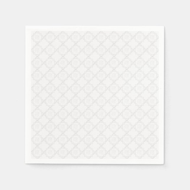 Serviettes En Papier Elégante dentelle blanche (Devant)