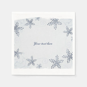 Serviettes En Papier Elégante Starfish & Sequins Blue Beach Party