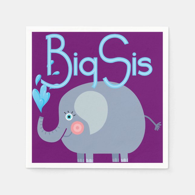 Serviettes En Papier Elephant Big Sis (Devant)