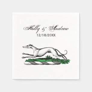 Serviettes En Papier Emblème de crête héraldique de Greyhound Whippet e
