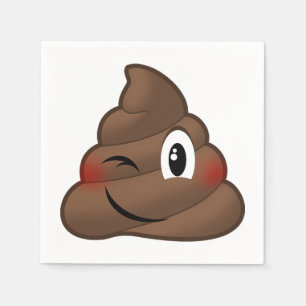 Serviettes En Papier Emoji Poop