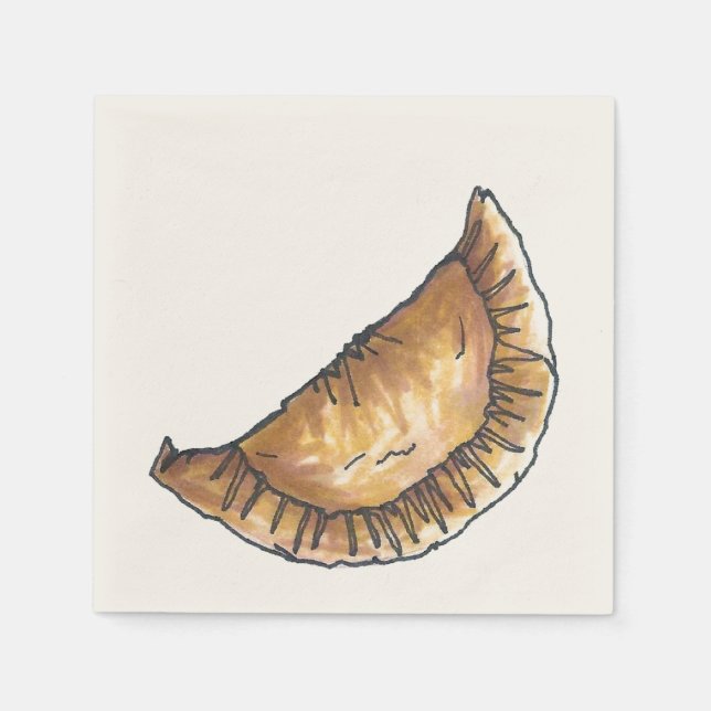 Serviettes En Papier Empanadas Latin Amérique du Sud Fromage frit Pâtis (Devant)